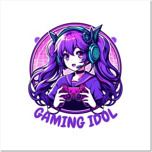 Gamer girl gaming idol Posters and Art